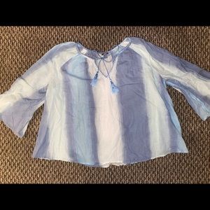 Aerie flowy crop blouse